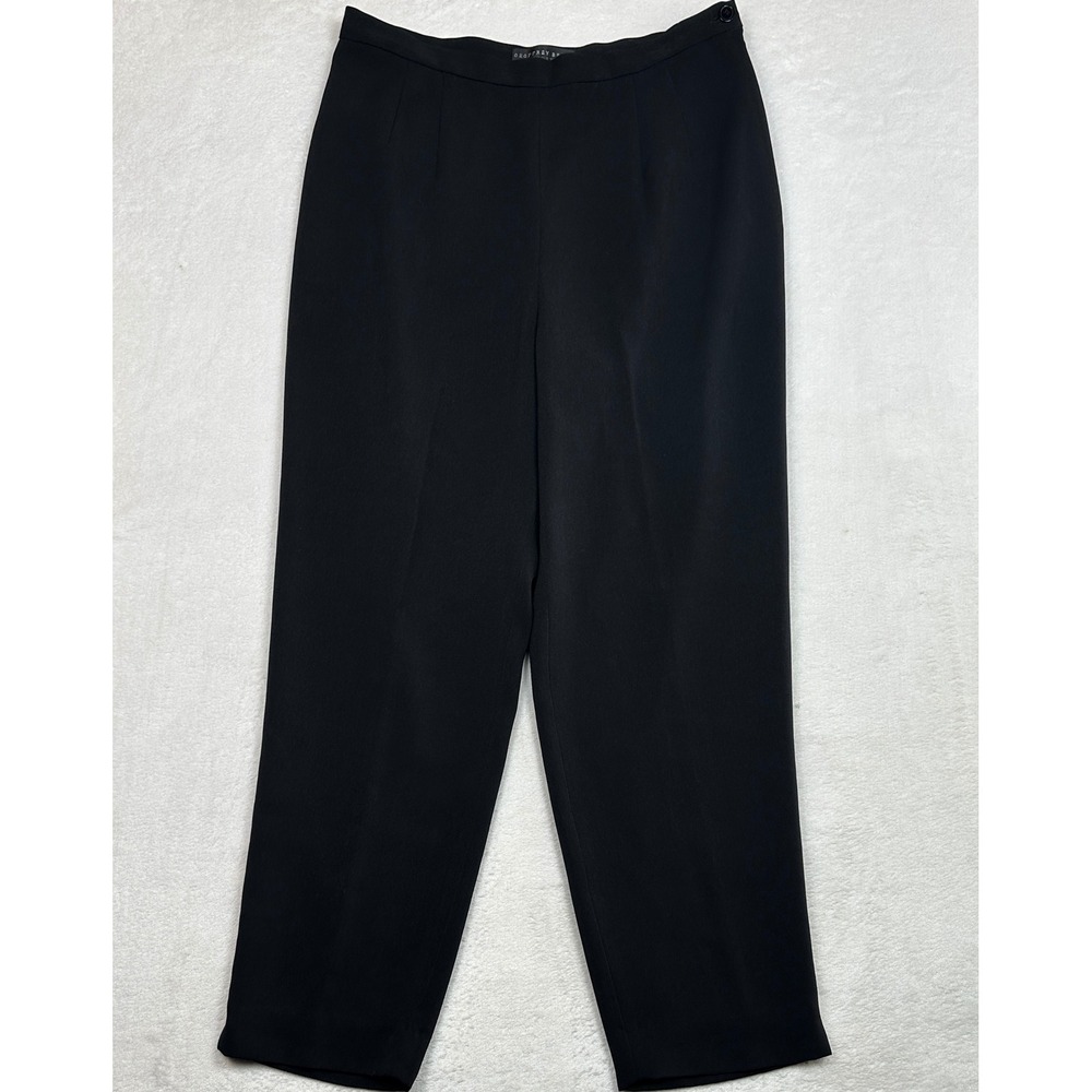 Geoffrey Beene Sport Black Dress Pants Womens 14P High Rise‎ Straight Leg Slacks
